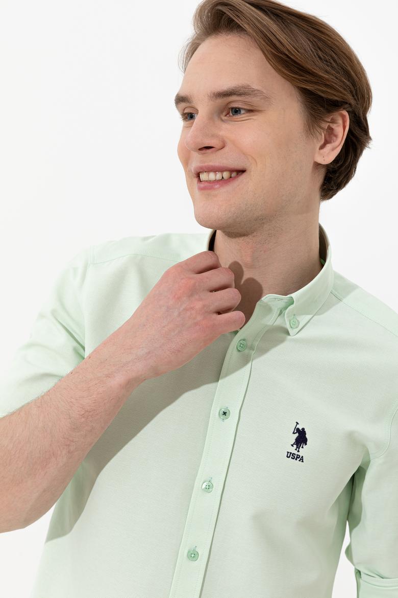 Erkek Mint Uzun Kollu Basic Gömlek - 50249490084