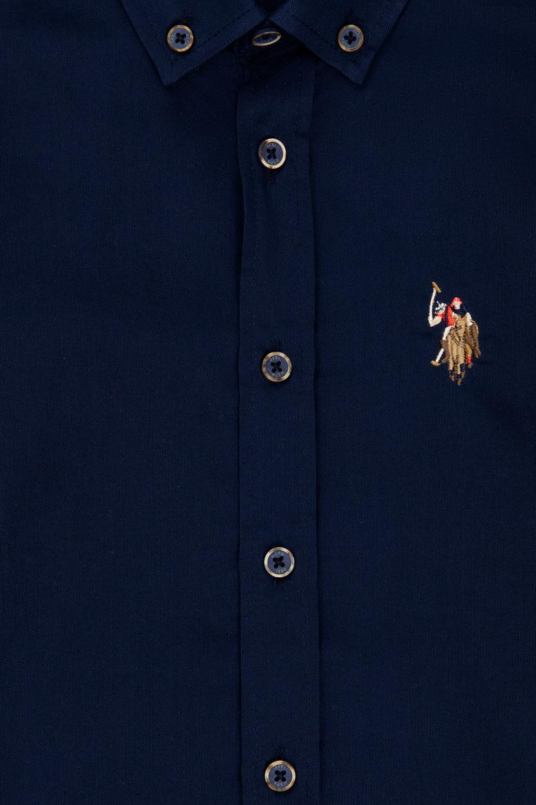 Erkek Çocuk Lacivert Uzun Kollu Basic Gömlek - 50247649014