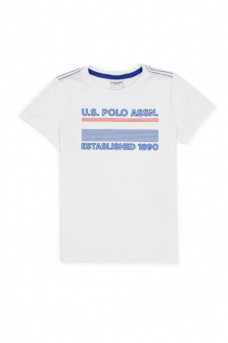 Çocuk Beyaz Bisiklet Yaka Tişört - 50249984016