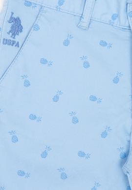 Erkek Çocuk Açık Mavi Dokuma Şort - 50246195011