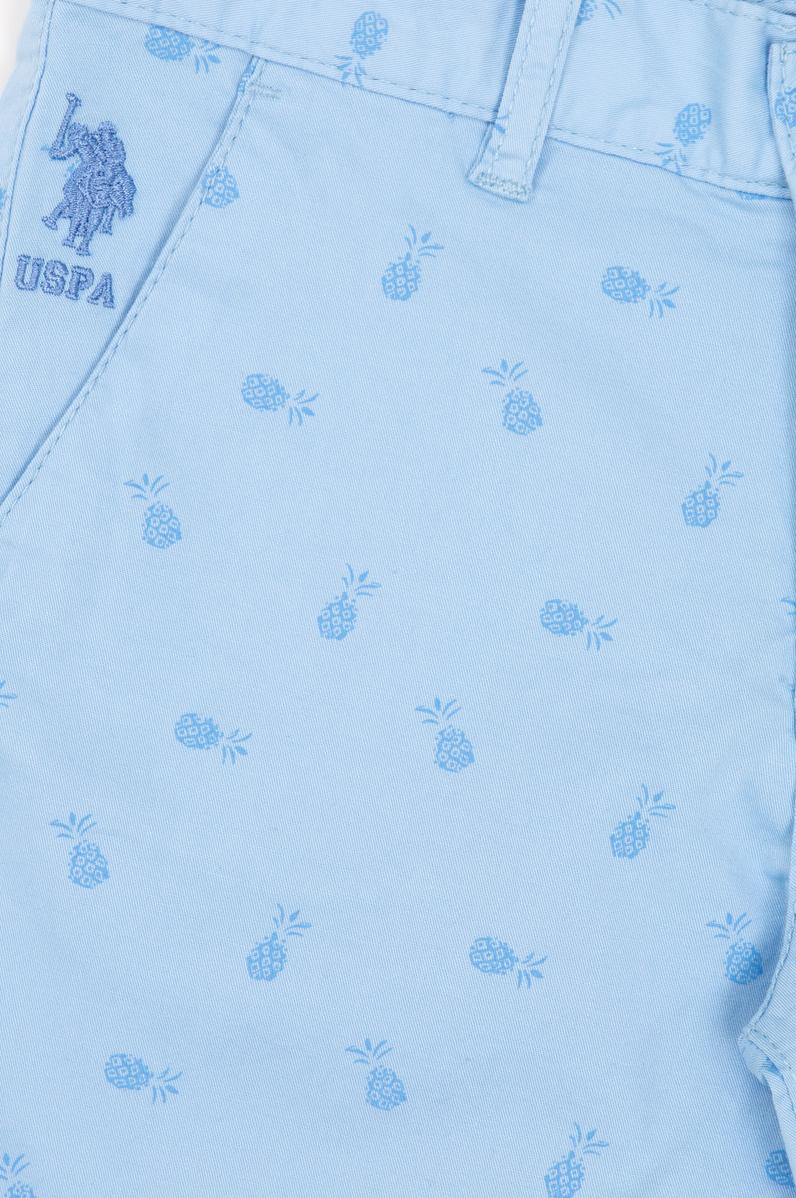 Erkek Çocuk Açık Mavi Dokuma Şort