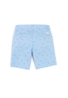 Erkek Çocuk Açık Mavi Dokuma Şort - 50246195011