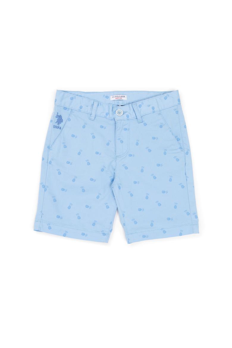 Erkek Çocuk Açık Mavi Dokuma Şort