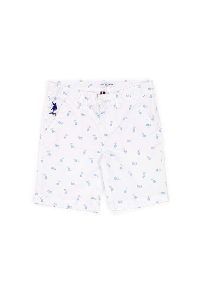 Erkek Çocuk Beyaz Dokuma Şort