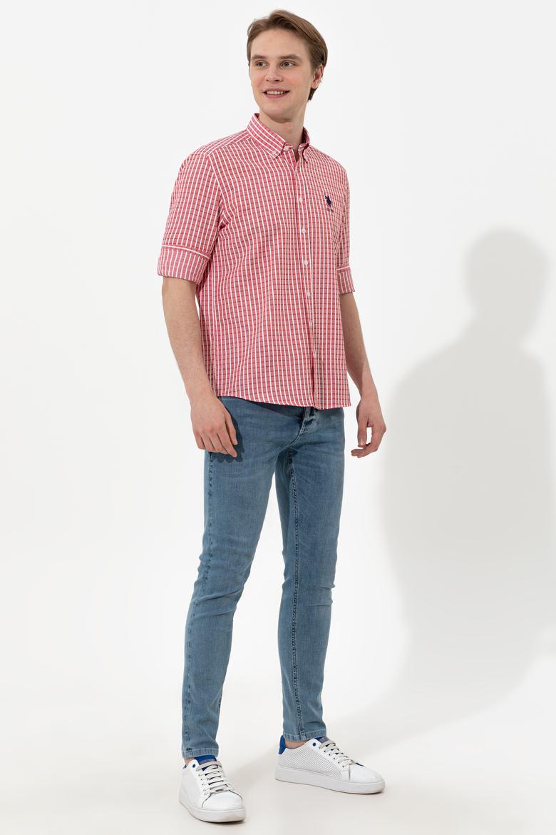 Erkek Kırmızı Uzun Kollu Gömlek - 50248122005