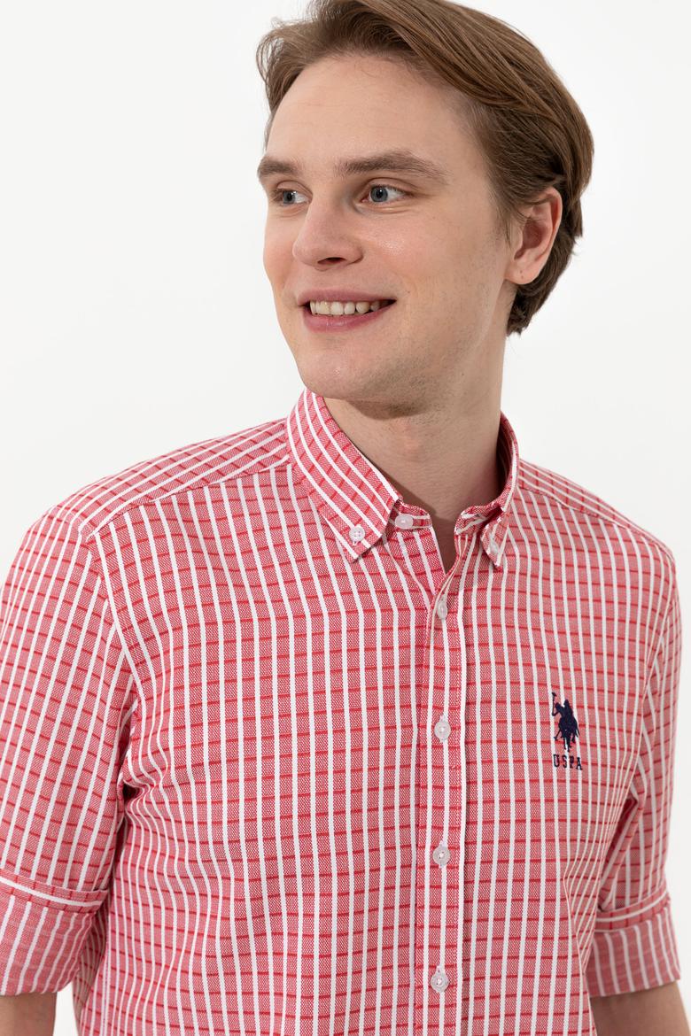 Erkek Kırmızı Uzun Kollu Gömlek - 50248122005