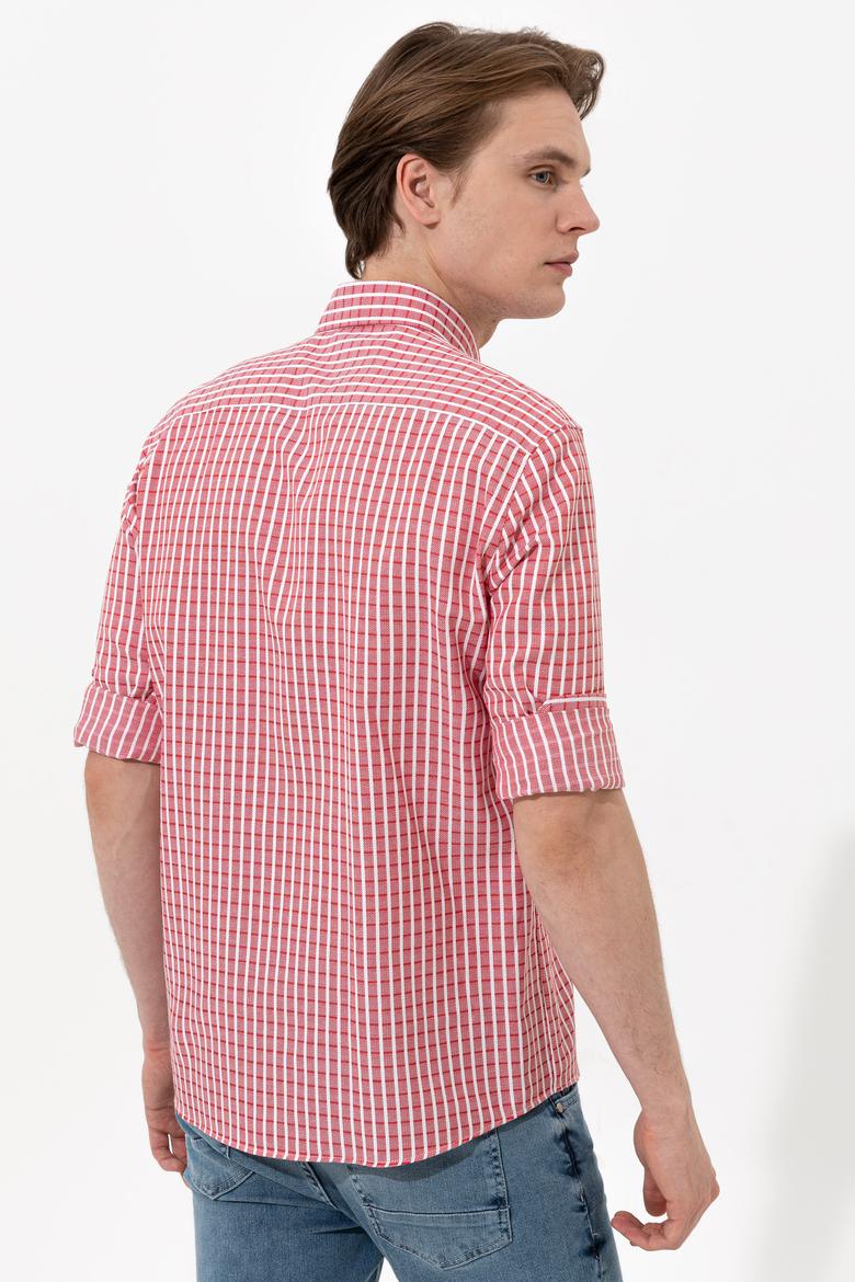 Erkek Kırmızı Uzun Kollu Gömlek - 50248122005