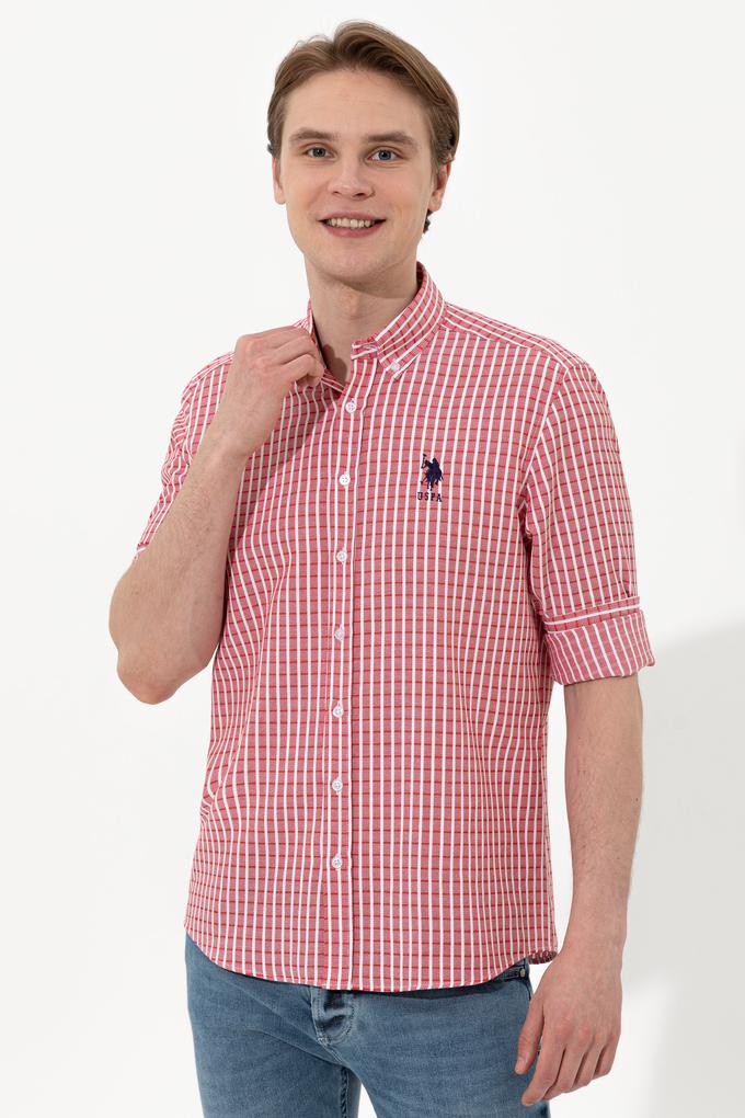 Erkek Kırmızı Uzun Kollu Gömlek