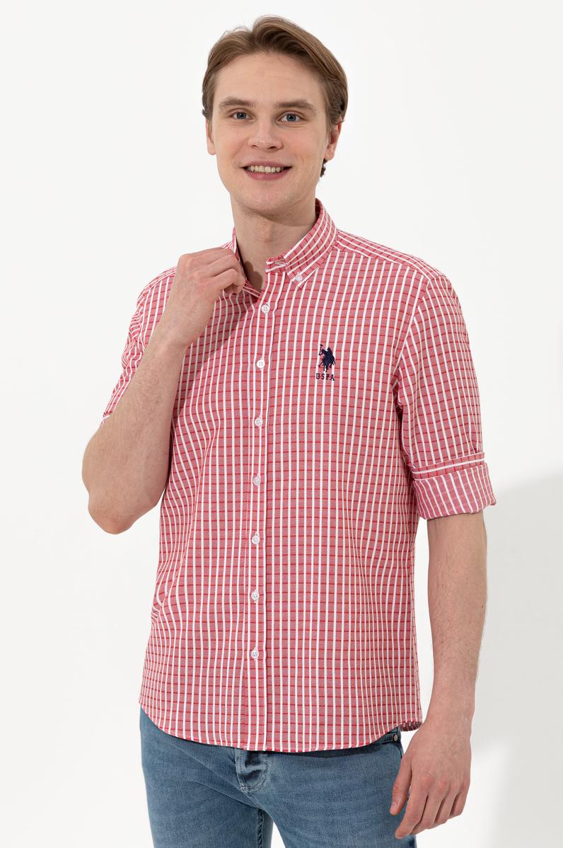 Erkek Kırmızı Uzun Kollu Gömlek