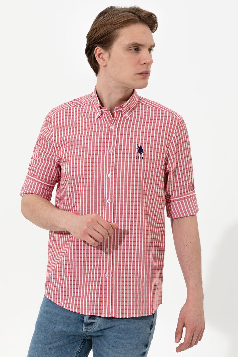 Erkek Kırmızı Uzun Kollu Gömlek - 50248122005