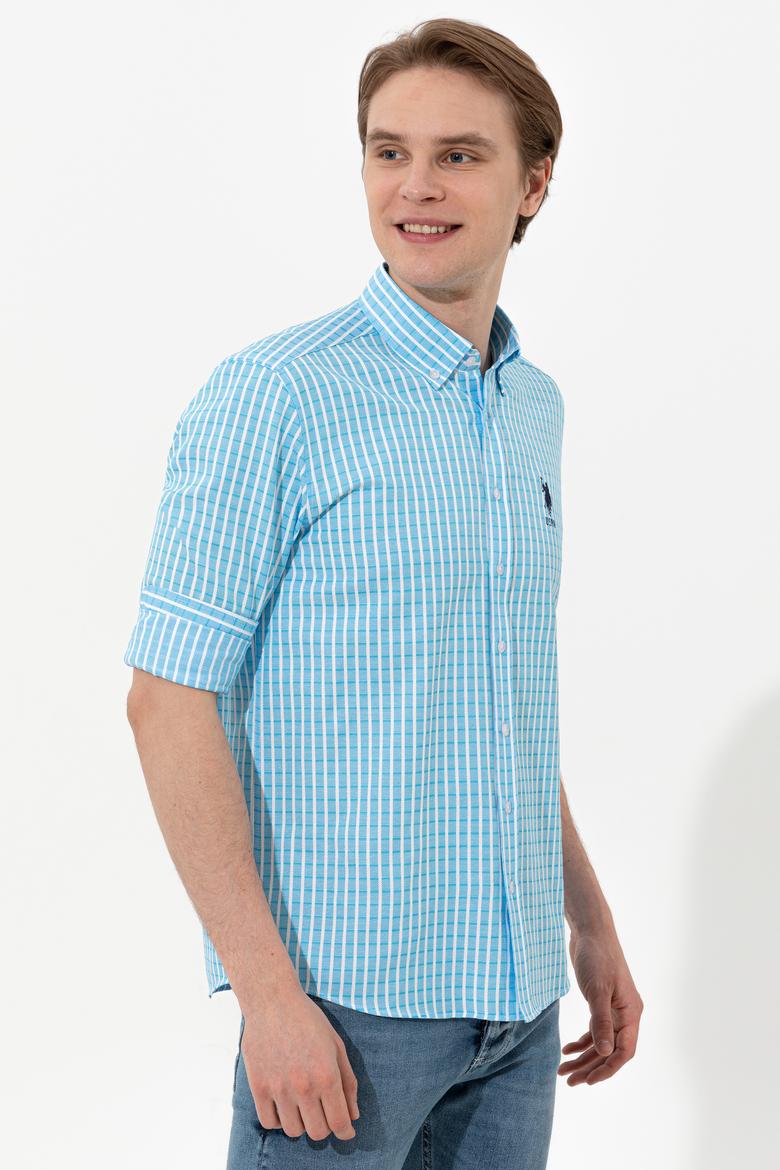 Erkek Turkuaz Uzun Kollu Gömlek - 50248122015