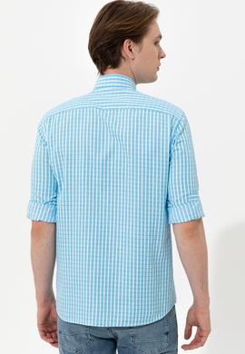 Erkek Turkuaz Uzun Kollu Gömlek - 50248122015