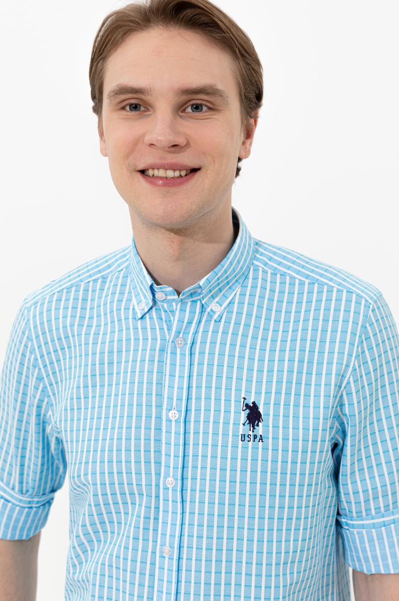 Erkek Turkuaz Uzun Kollu Gömlek