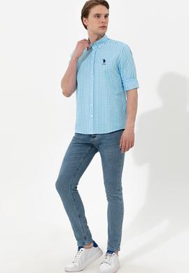 Erkek Turkuaz Uzun Kollu Gömlek - 50248122015