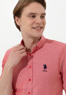 Erkek Kırmızı Uzun Kollu Basic Gömlek - 50254188032