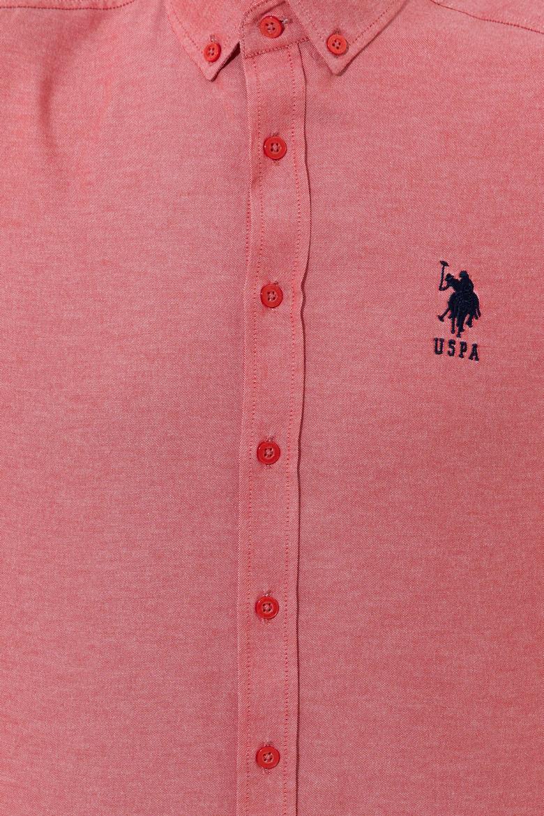 Erkek Kırmızı Uzun Kollu Basic Gömlek - 50254188032