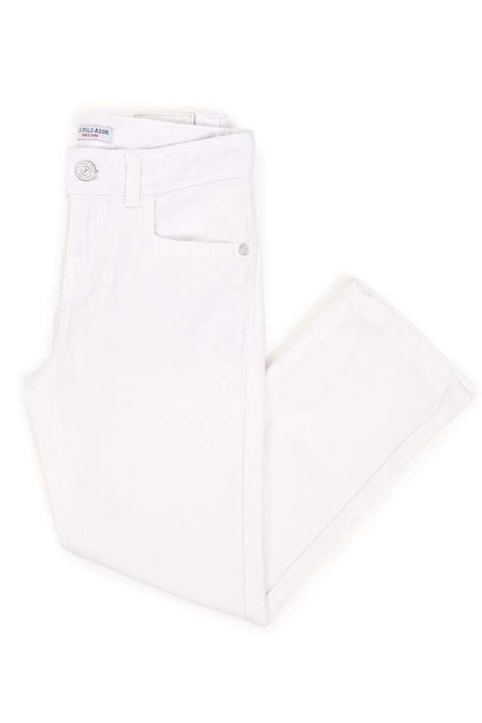 Erkek Çocuk Beyaz Kanvas Pantolon