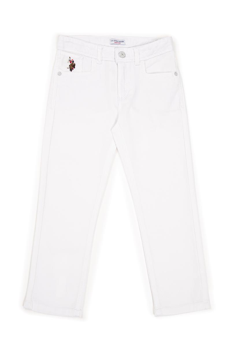 Erkek Çocuk Beyaz Kanvas Pantolon