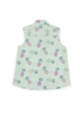 Kız Çocuk Mint Kısa Kollu Gömlek - 50246453014