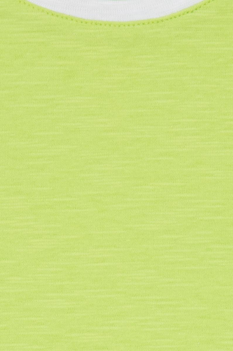 Kız Çocuk Fıstık Yeşili Bisiklet Yaka Crop Tişört