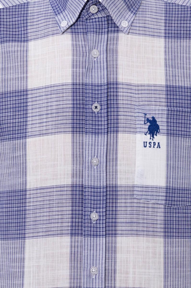 Erkek Mavi Kısa Kollu Gömlek