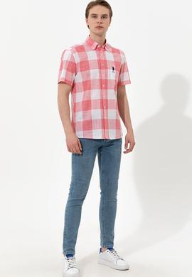 Erkek Kırmızı Kısa Kollu Gömlek - 50251765014
