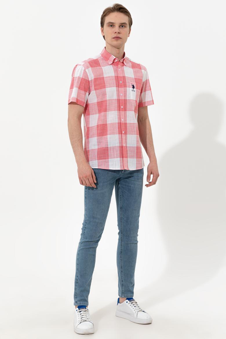 Erkek Kırmızı Kısa Kollu Gömlek - 50251765014