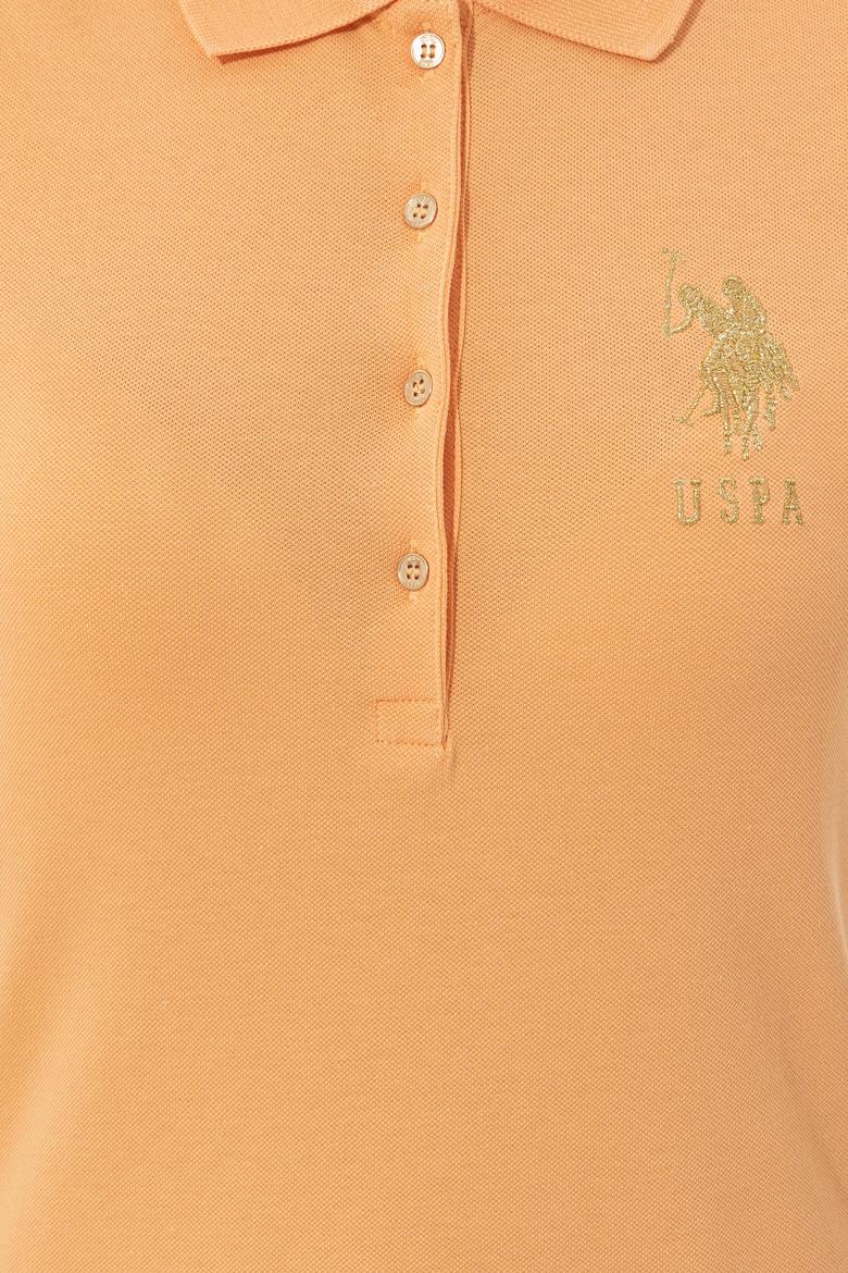 Kadın Turuncu Basic Polo Yaka Tişört - 50246278126