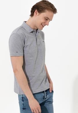 Erkek Gri Melanj Basic Tişört - 50251701079