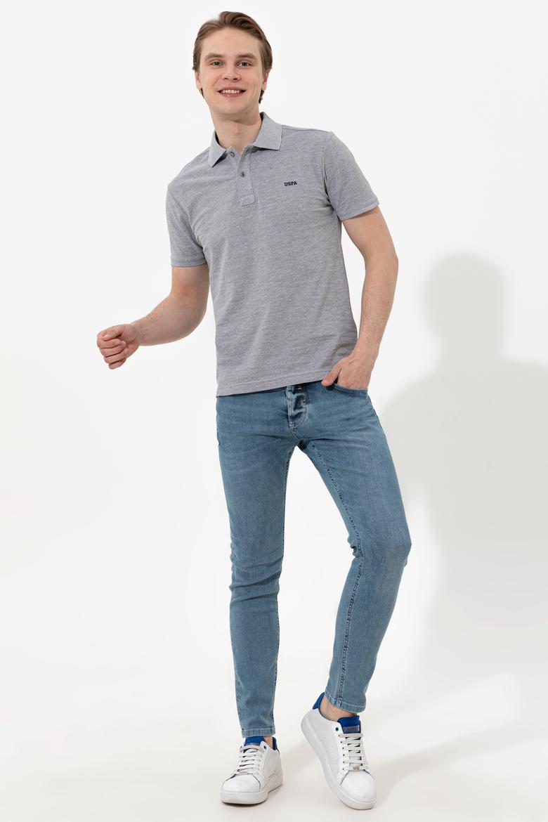 Erkek Gri Melanj Basic Tişört - 50251701079