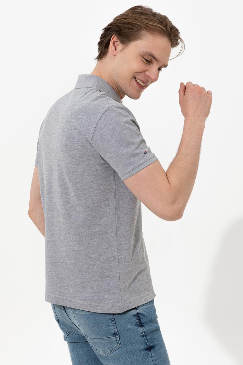 Erkek Gri Melanj Basic Tişört - 50251701079