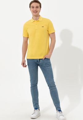 Erkek Açık Sarı Basic Tişört - 50251701254