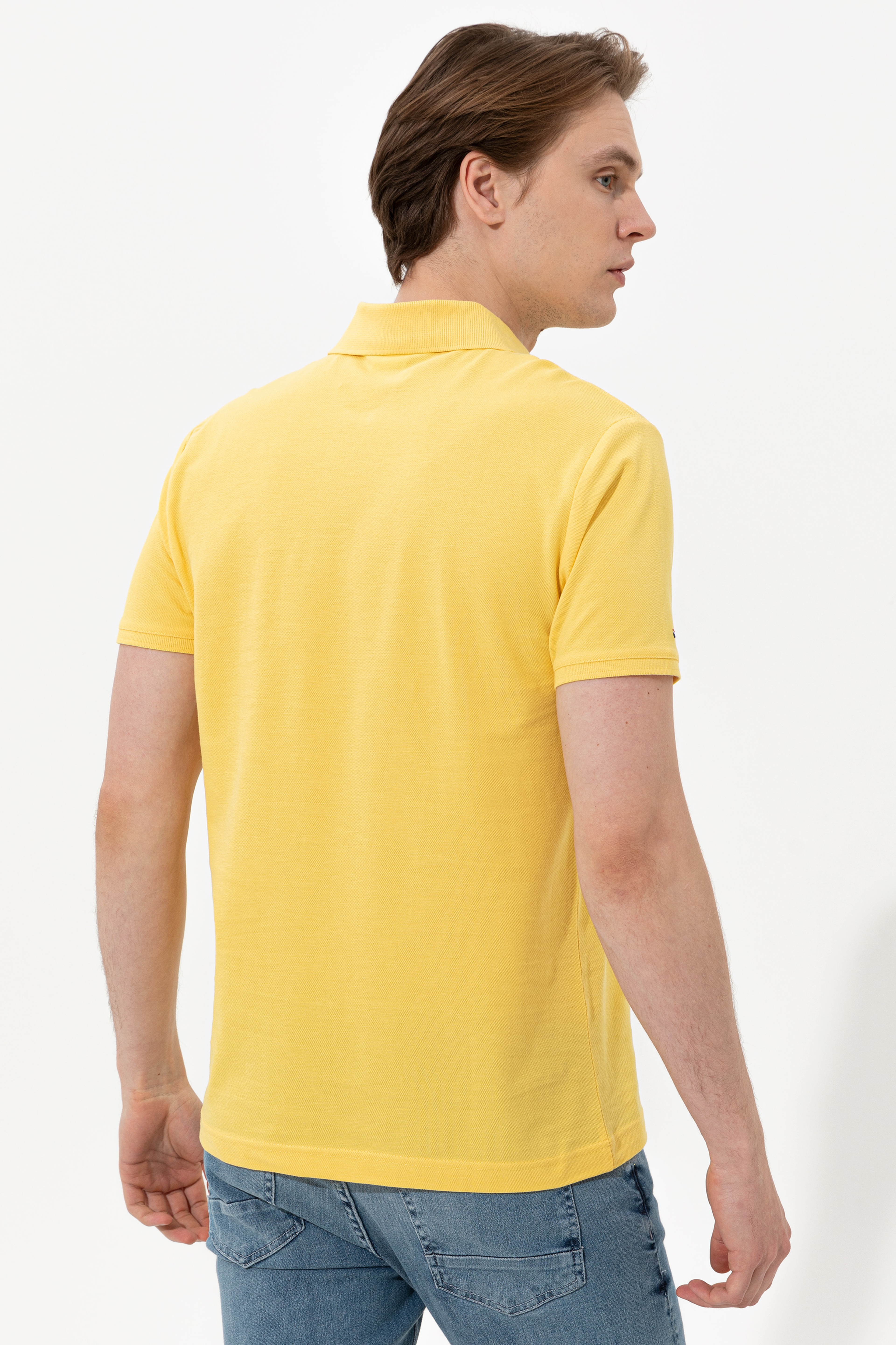 Erkek Açık Sarı T-Shirt Basic