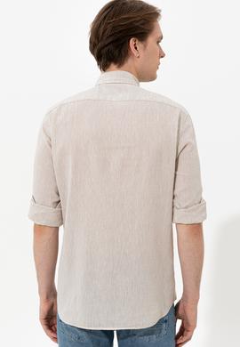 Erkek Haki Uzun Kollu Gömlek - 50246314009