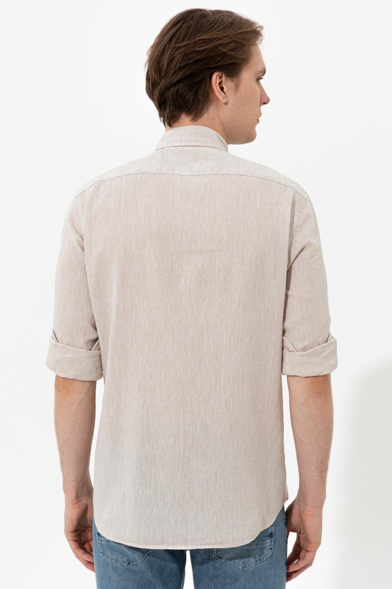 Erkek Haki Uzun Kollu Gömlek - 50246314009