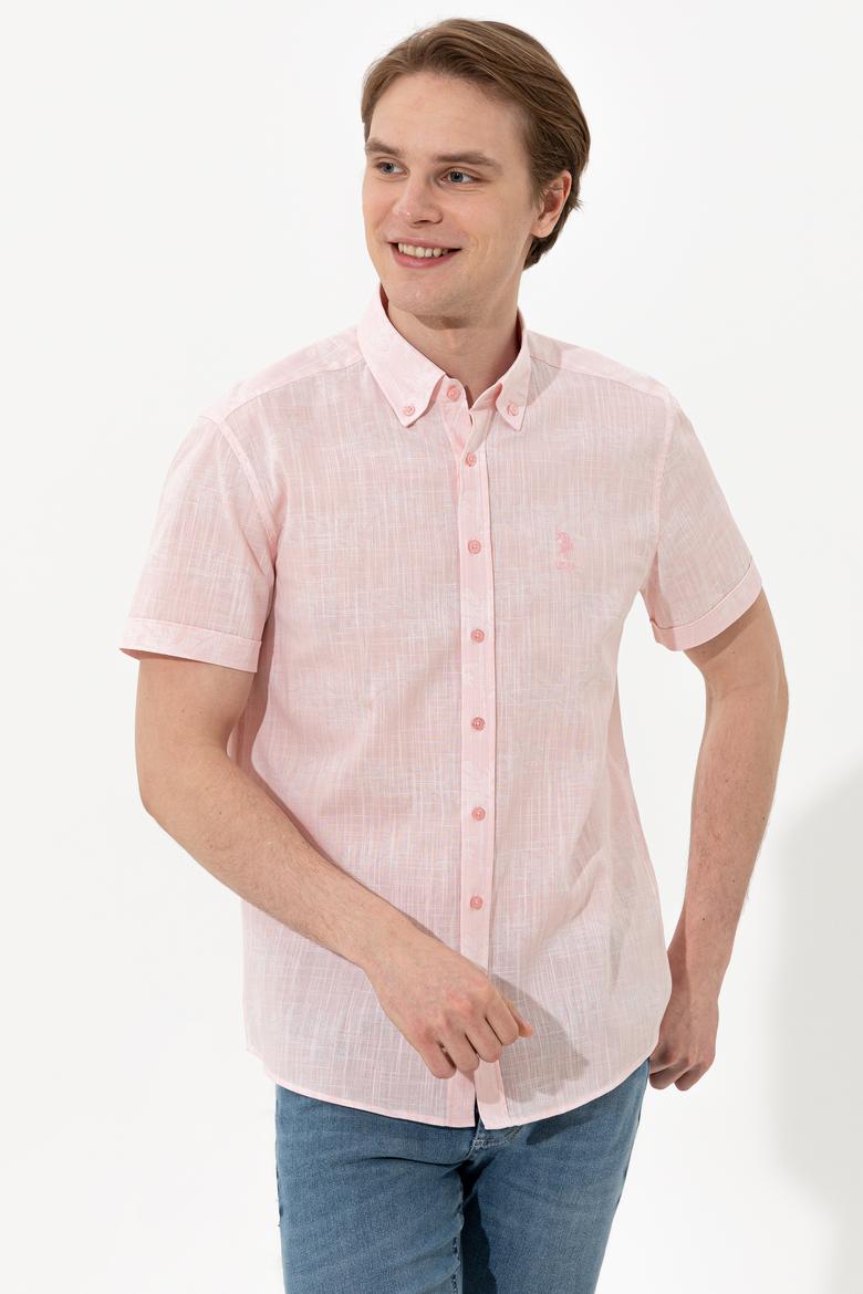 Erkek Pudra Kısa Kollu Gömlek