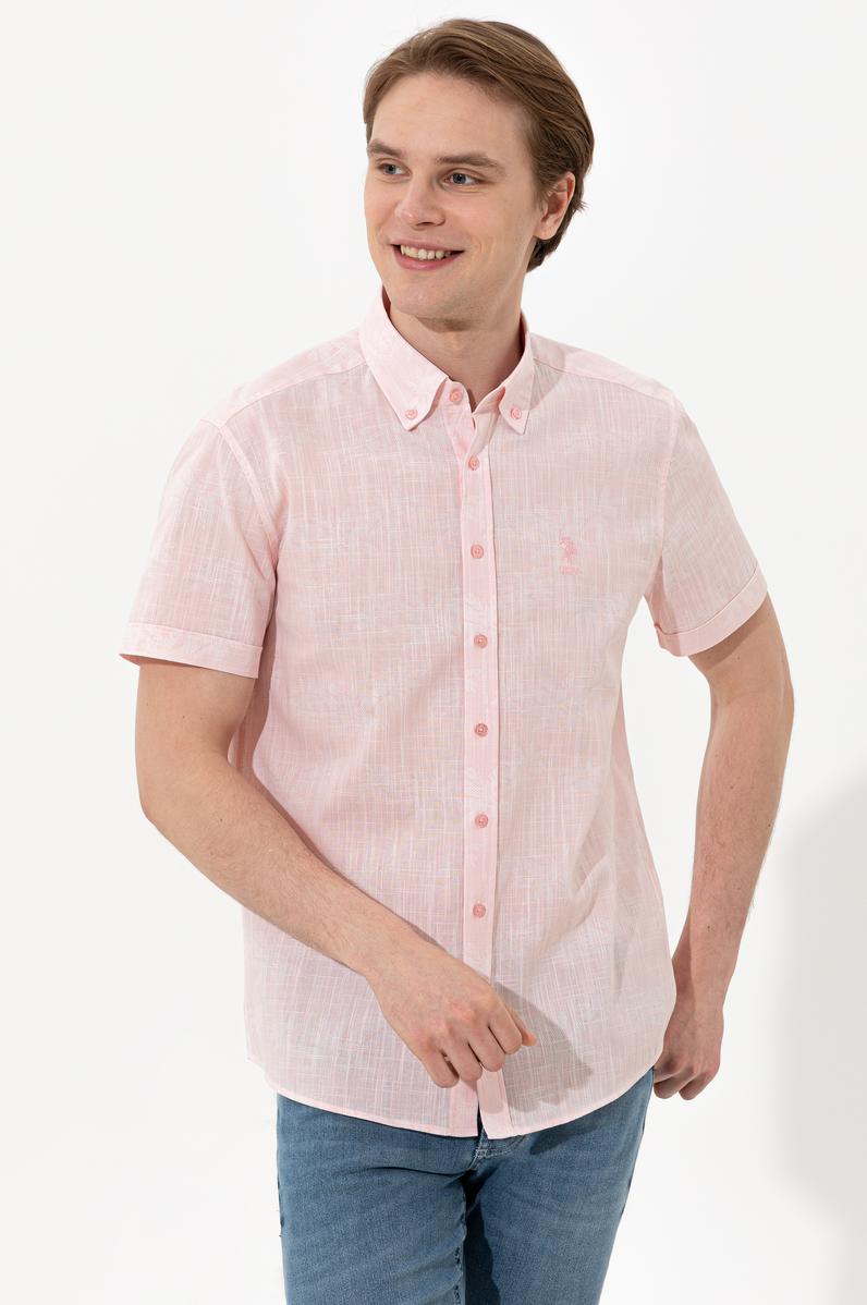 Erkek Pudra Kısa Kollu Gömlek