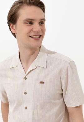 Erkek Haki Kısa Kollu Gömlek - 50246341001