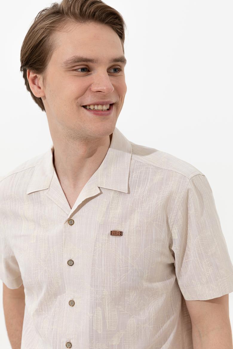 Erkek Haki Kısa Kollu Gömlek - 50246341001