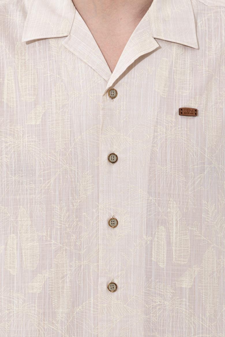 Erkek Haki Kısa Kollu Gömlek - 50246341001