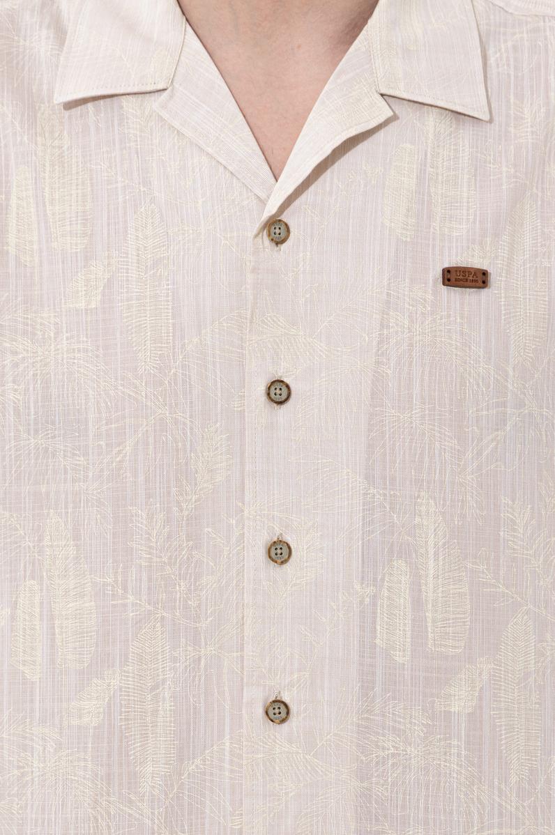 Erkek Haki Kısa Kollu Gömlek