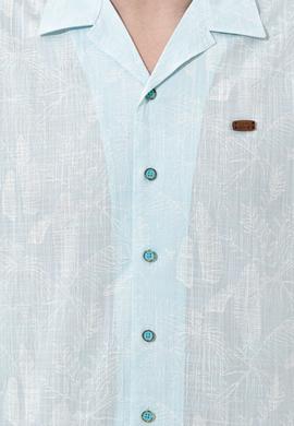Erkek Turkuaz Kısa Kollu Gömlek - 50246341027