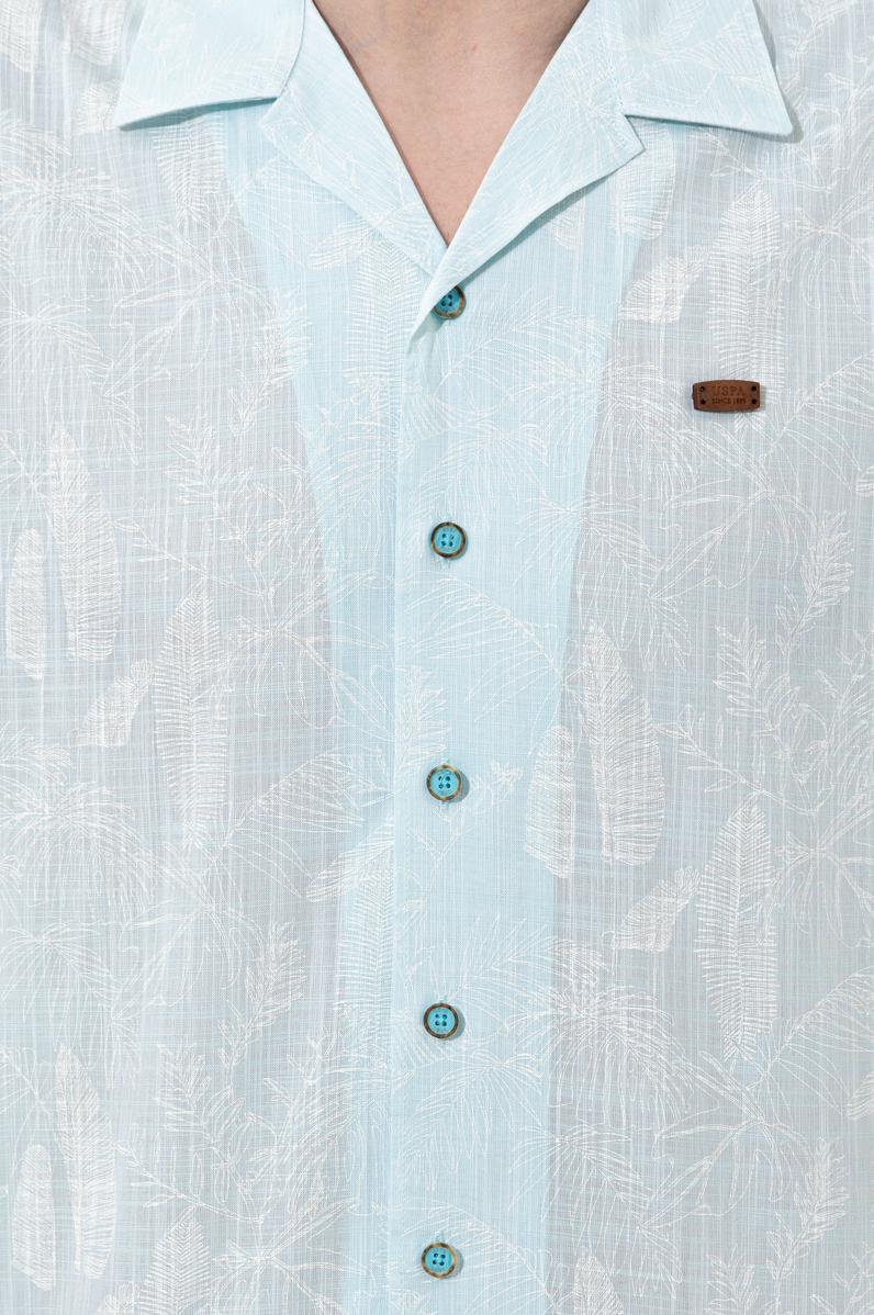 Erkek Turkuaz Kısa Kollu Gömlek