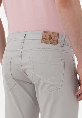 Erkek Açık Gri Kanvas Pantolon - 50246103003