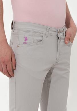 Erkek Açık Gri Kanvas Pantolon - 50246103003