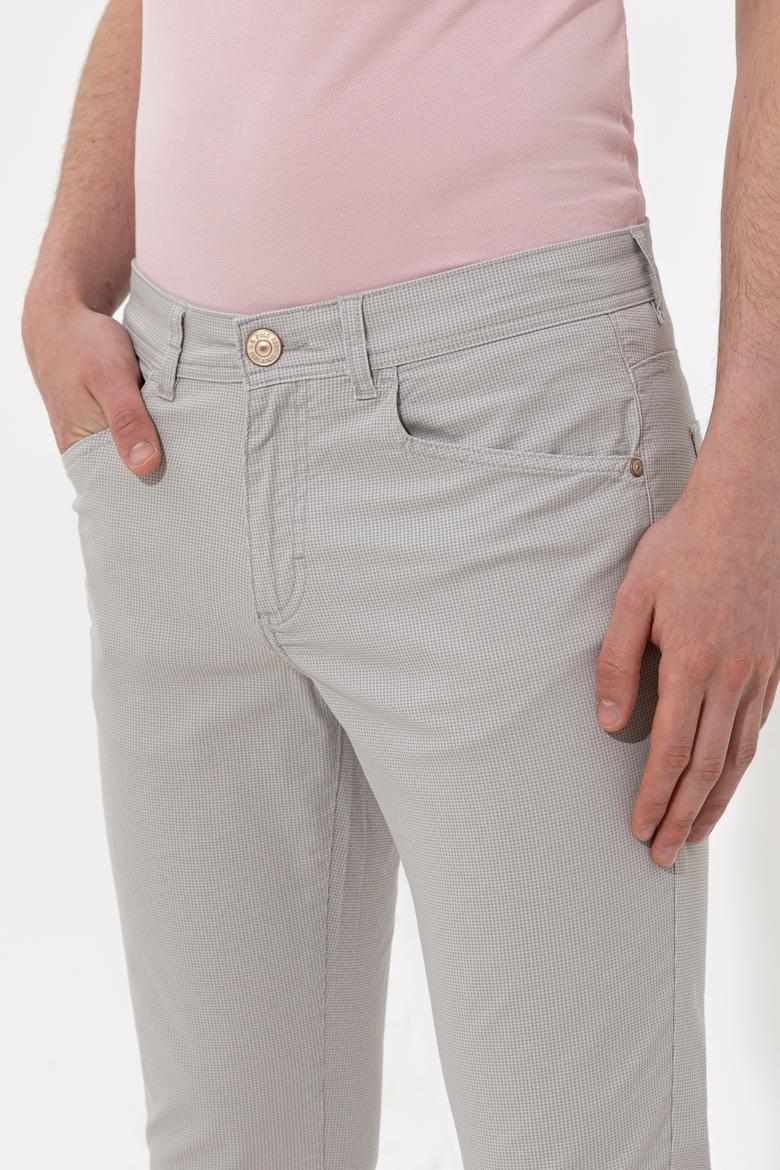 Erkek Açık Gri Kanvas Pantolon - 50246103003