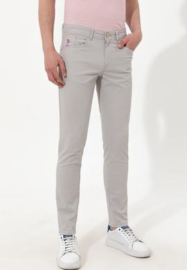 Erkek Açık Gri Kanvas Pantolon - 50246103003