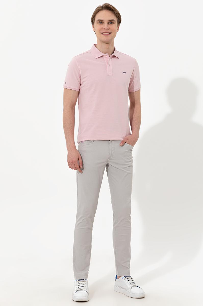 Erkek Açık Gri Kanvas Pantolon