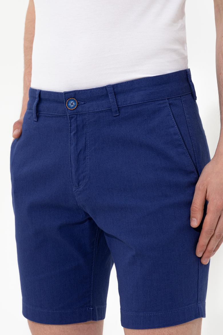 Erkek Mavi Dokuma Şort - 50246140057