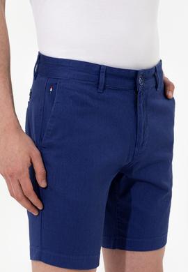 Erkek Mavi Dokuma Şort - 50246140057